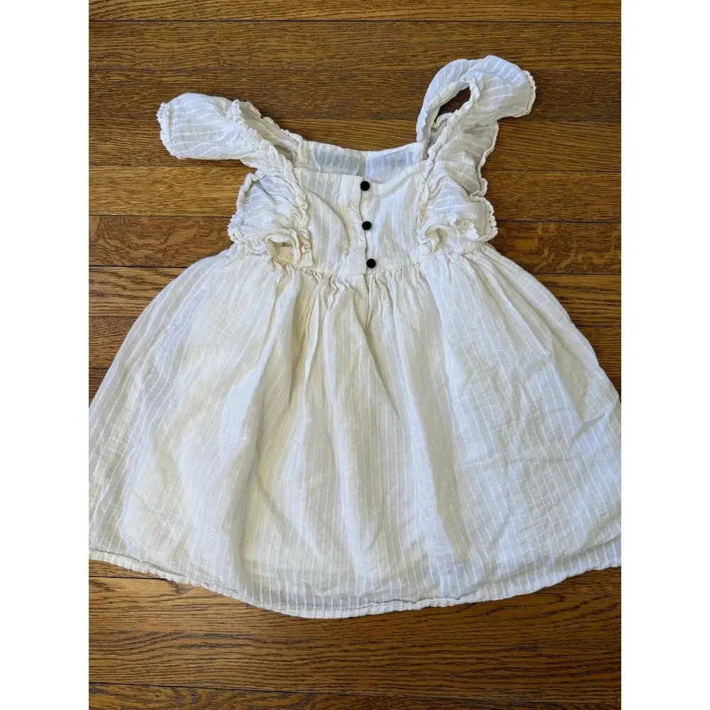 Mayoral Girls' Cream & Black Embroidered Dress Size 4